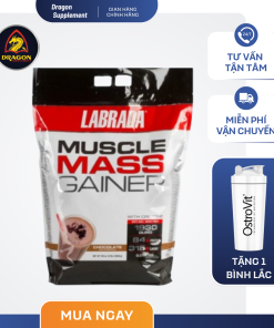 Labrada Muscle Mass Gainer - Mass tăng cân tăng cơ quốc dân bịch 5.4kg (16 liều dùng)