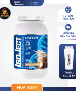 Evogen Isoject - Whey Protein đẳng cấp nhất với công nghệ tiên tiến và enzyme tiêu hóa (4lbs)