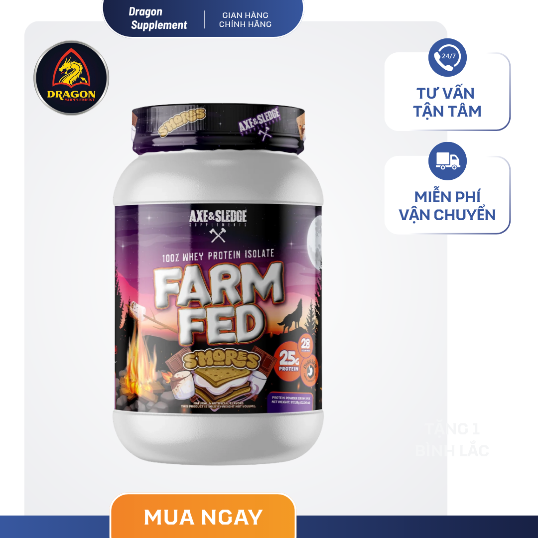 Axe & Sledge Farm Fed 100% Whey Protein Isolate, 28 servings